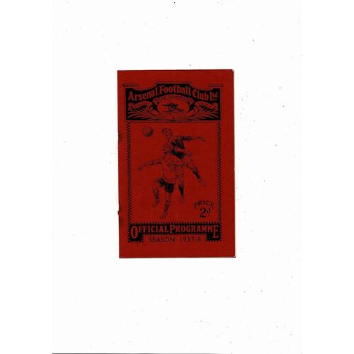 1937/38 Arsenal v Manchester City Football Programme