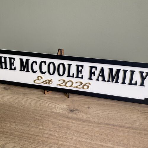 Personalised Street Sign – 3D Wooden Plaque