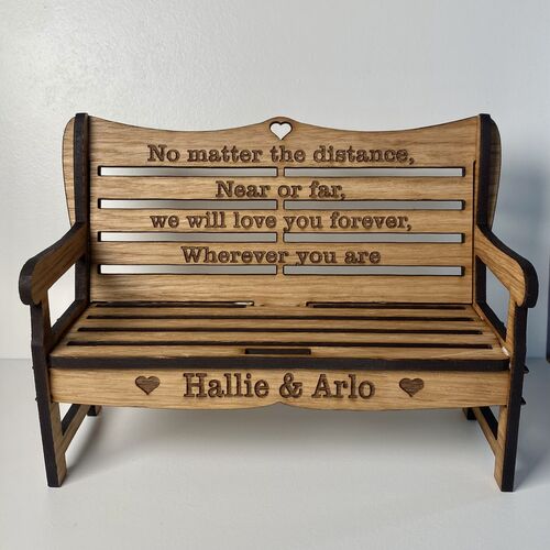 Oak Decorative Memorial Bench