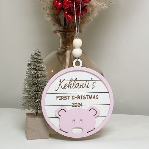Baby Bear Christmas Bauble
