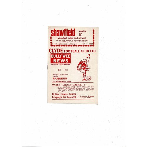 Clyde Football Programmes