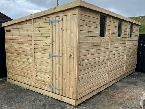 #P078 16x10 Pent Shed Workshop