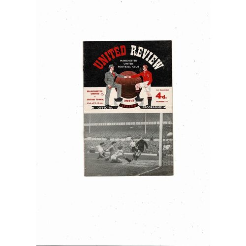 1957/58 Manchester United v Leeds United Football Programme