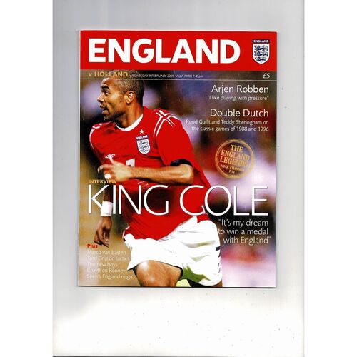 2005 England v Holland Football Programme