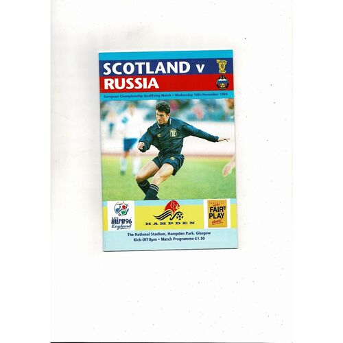 1994 Scotland v Russia Football Programme