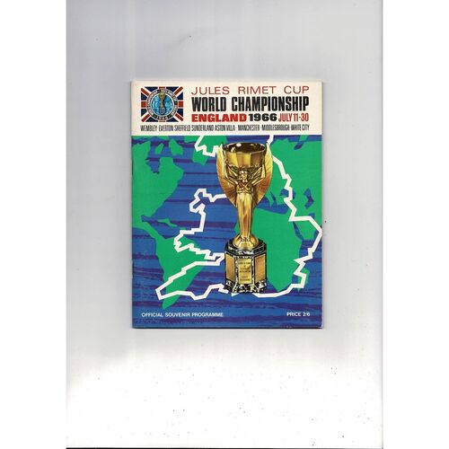1966 World Cup Official Tournament Football Brochure