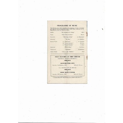 1955 England v Italy U23 International Football Programme @ Chelsea