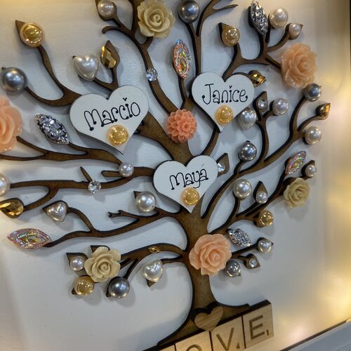 Floral Family Tree Frame