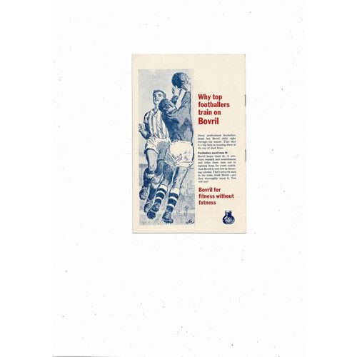 1962 England v Germany Schools International Football Programme