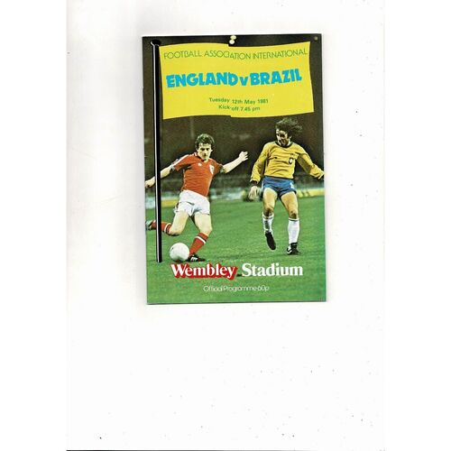 1981 England v Brazil Football Programme + Insert