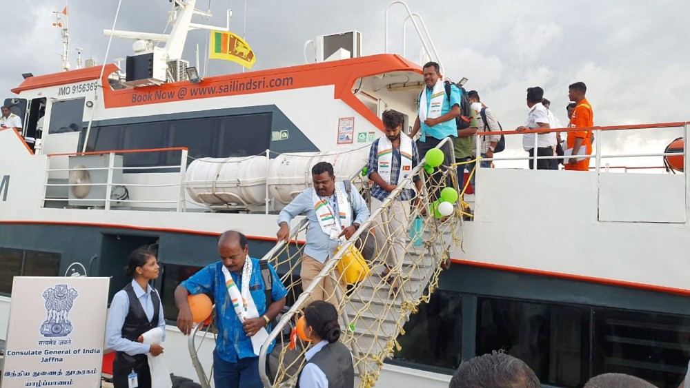 நாகையிலிருந்து காங்கேசனை வந்தடைந்தது சிவகங்கை படகு