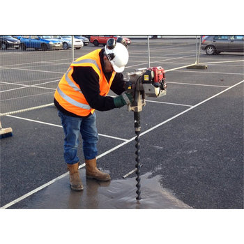 Permanent anchor points in a public place 