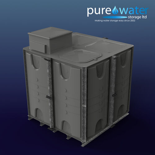PW.2X2X2.IFB.AB - 8000 LITRE SECTIONAL WATER TANK, INTERNALLY FLANGED BASE (IFB) C/W FVH