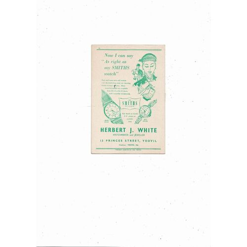 1956/57 Yeovil Town v Headington Southern League Football Programme