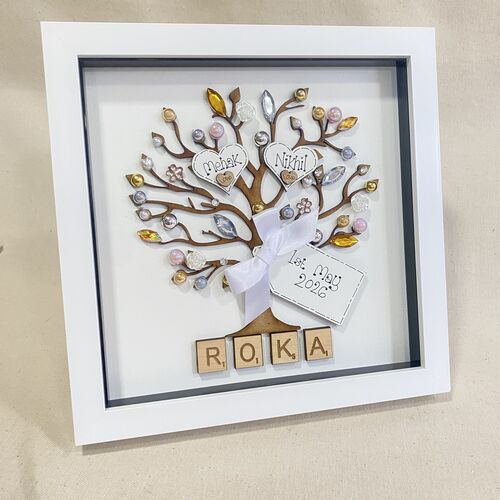 Floral Family Tree Frame