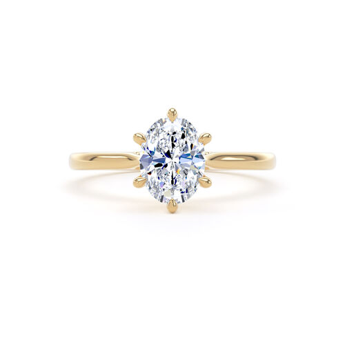Oval six claw solitaire