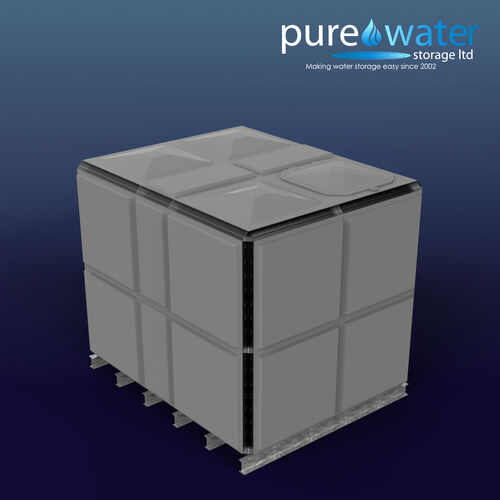 PW.2.5x2x2.TIF.AG - 12,249 LITRE SECTIONAL WATER TANK, TOTALLY INTERNALLY FLANGED (TIF)