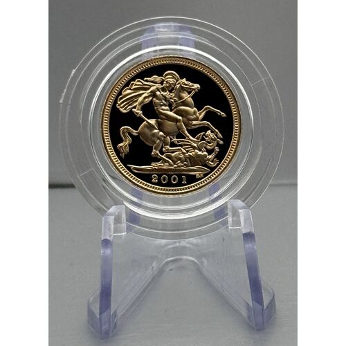 FDC 2001 gold proof half sovereign