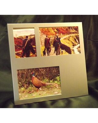 Three appiture brushed alluminum picture frame