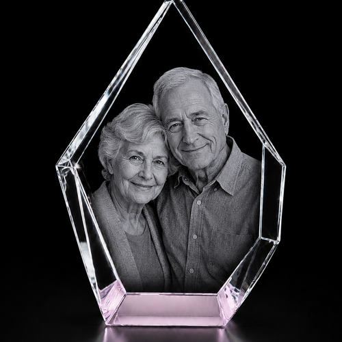 Personalised 3D Pink Crystal Iceberg – UK Exclusive