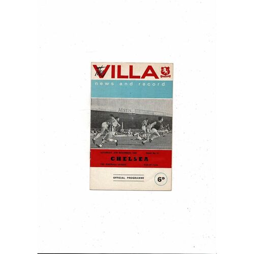 1965/66 Aston Villa v Chelsea Football Programme