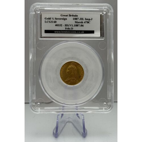 1887 Queen Victoria gold half sovereign