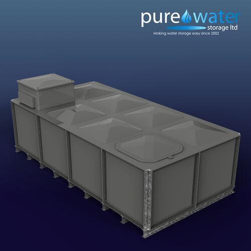 PW.4X2X1.IFB.AB - 8000 LITRE SECTIONAL WATER TANK, INTERNALLY FLANGED BASE (IFB) C/W FVH