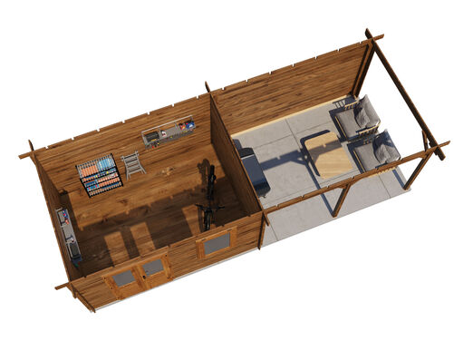 400cm x 300cm + 400cm Veranda