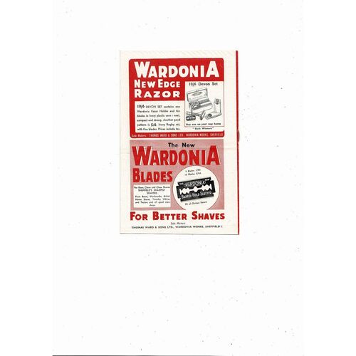 1957/58 Sheffield United v West Bromwich Albion FA Cup Football Programme