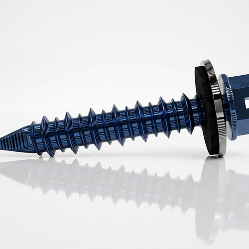 Slotted Head Self Tapping Masonry Screw (With Washer)