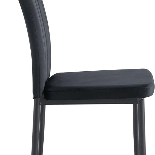 mcc direct Dining Chairs, Velvet High Back Kitchen Chairs with Upholstered Soft Seat and Metal Legs for Home, Office, Dining and Reception - Elle