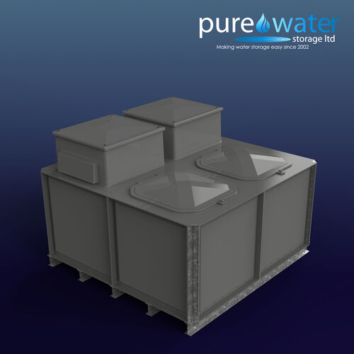 PW.2X2X1.IFB.DIV.AB(1+1) - 4000 LITRE DIVIDED SECTIONAL WATER TANK, INTERNALLY FLANGED BASE (IFB) C/W FVH