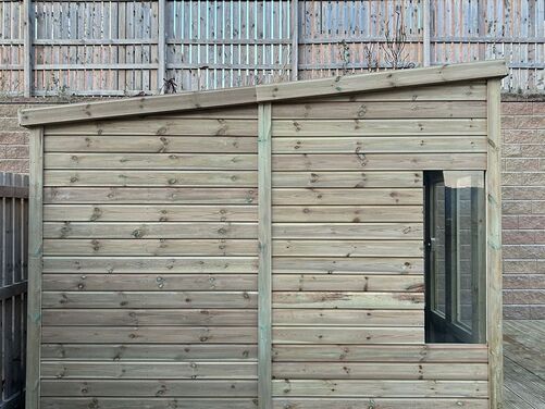 12x10 Pent Summer House Combi