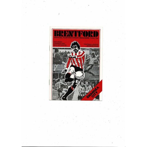 1976/77 Brentford v Swansea City Football Programme