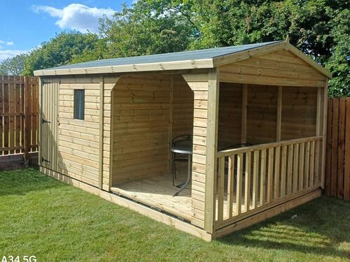 #A086 16x10 Apex Shed with Open Area