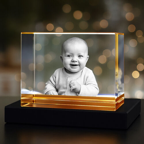 The Rio Super 3D Deluxe XX Large Honey Amber Crystal Block