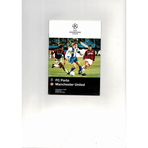 Porto v Manchester United Champions League Football Programme 1996/97