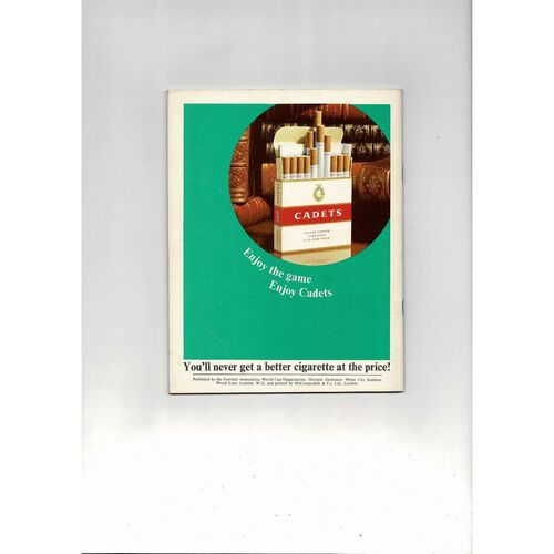 1966 England v West Germany World Cup Final Football Programme