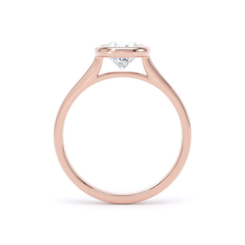 Round brilliant rubover solitaire