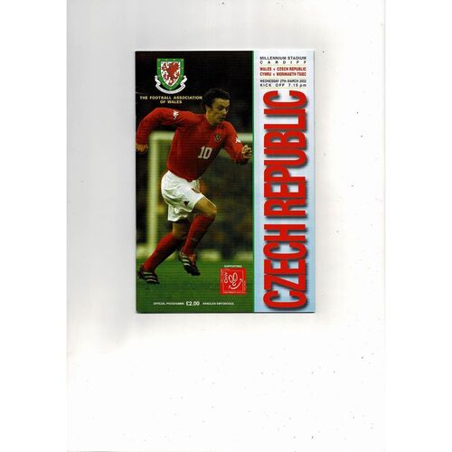2002 Wales v Czech Republic International Football Programme
