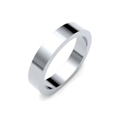 9ct 4mm flat profile classic wedding ring