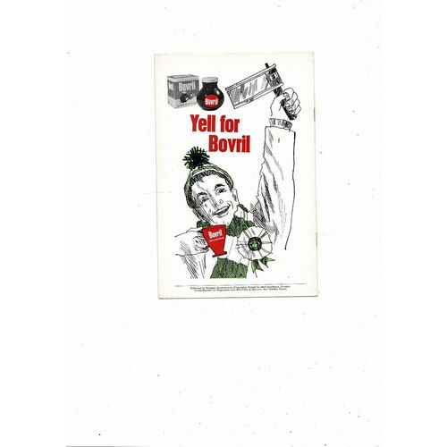 1967 England v Northern Ireland Football Programme