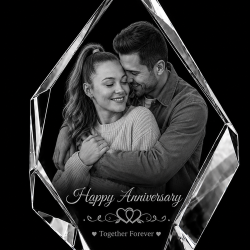 Anniversary 3D Crystal Gifts | 3d Crystal Shop | 3d crystal glass engraving | Personalised 3d engraving  | 3d crystal photo