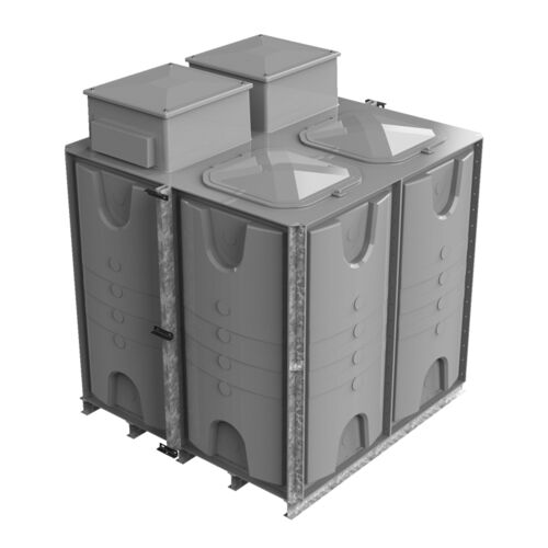 PW.2X2X2.IFB.DIV.AB(1+1) - 8000 LITRE SECTIONAL WATER TANK, INTERNALLY FLANGED BASE (IFB) C/W FVH