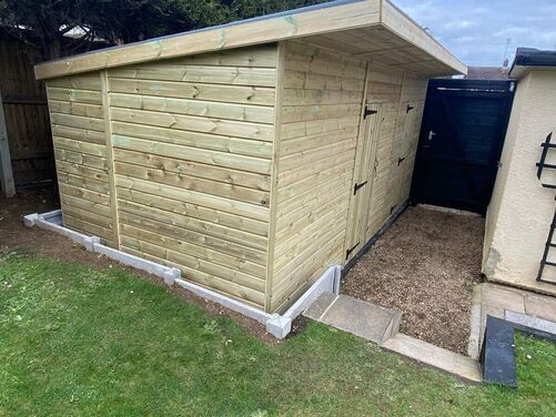 #P077 18x8 Pent Shed