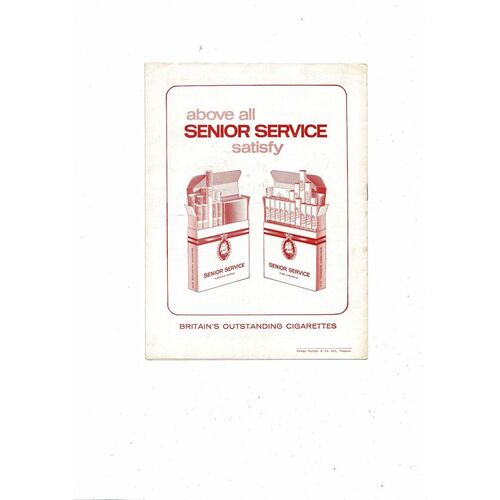 1964/65 Dundee United v Rangers Scottish League Cup Semi Final Football Programme