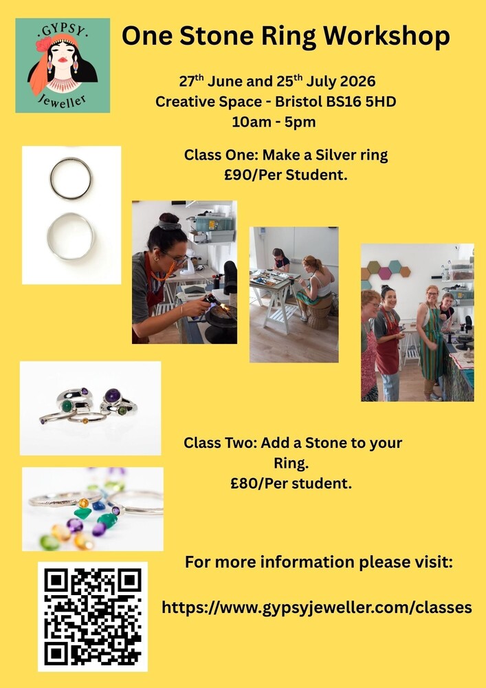 Blog #11: Upcoming Classes:  | Gypsy Jeweller | One to one jewellery tuition |  Learn enamelling and stone setting | Unique handcrafted jewellery
