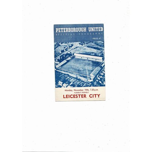 Peterborough United v Leicester City Friendly Football Programme 1960/61