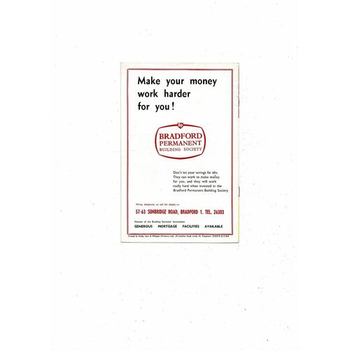 1967/68 Bradford Park Avenue v York City Football Programme