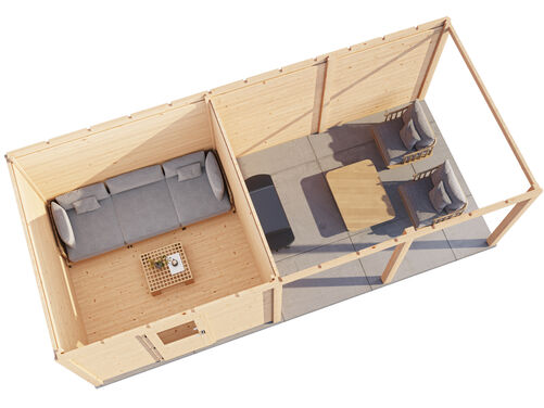 300cm x 300cm + 400cm Veranda